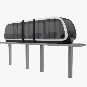 3D Modern Train 3D Model model